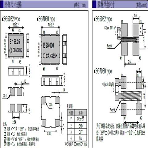 SG5032CAN25.000000M-TJGA3,EPSON晶体振荡器,25MHz晶振