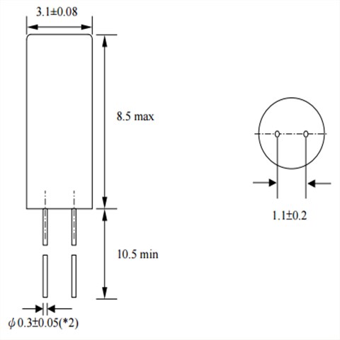 NSK晶振,插件晶振,NXF3-8晶振,进口8*3圆柱晶振