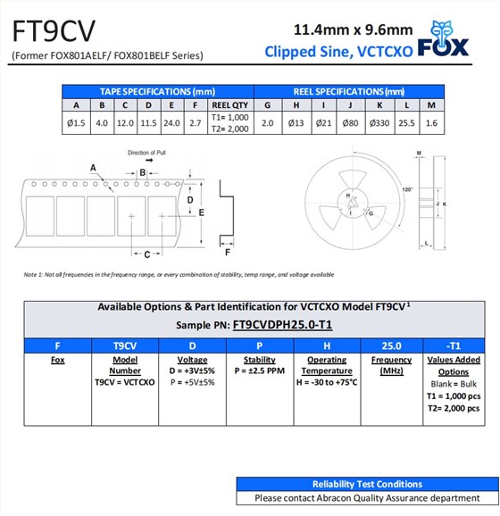 FT9CV规格