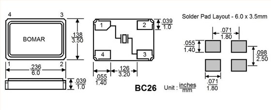 BC26尺寸