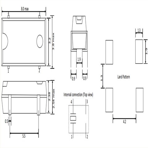 EK00003GIHD‐PF,8038mm,32.768KHz,ACT晶振,200A手表水晶