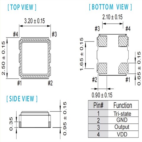 OXETGLJANF-24.576000,3225mm,24.576MHz,CMOS,Taitien晶振