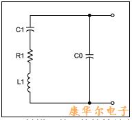 基模石英晶振的简单电气模型