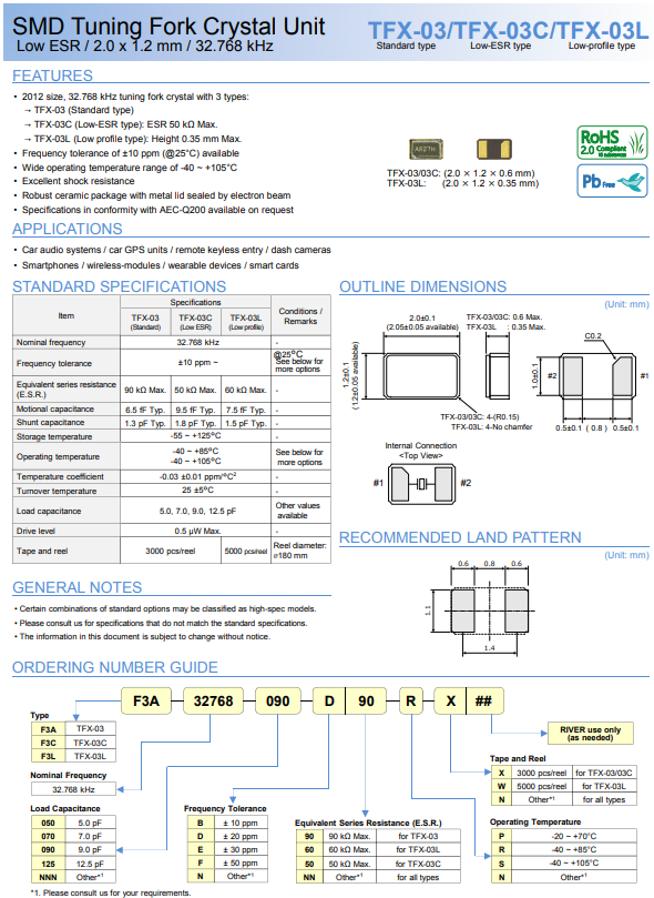 TFX-03 TFX-03C TFX- 03L