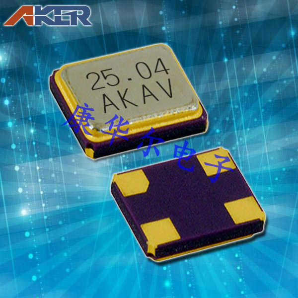 Aker安碁无源晶振,C3E-25.000-8-1010-R,微处理器6G晶振