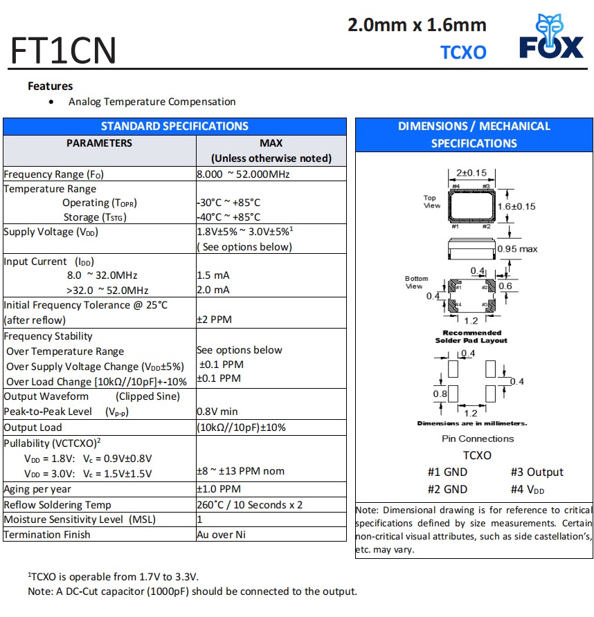 FT1CN规格