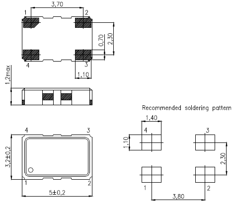 T-53A4085JXH-48.000MHz,5032mm,48M,KVG低相位噪声晶振