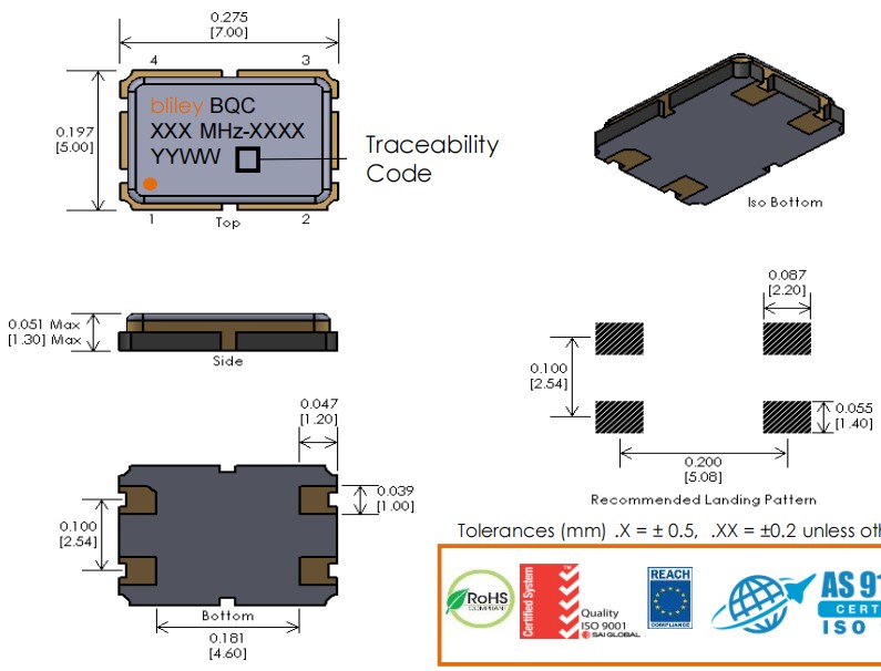 BQCSA-75M3-DCDGT,7050mm,BQCSA,75MHz,Bliley品牌