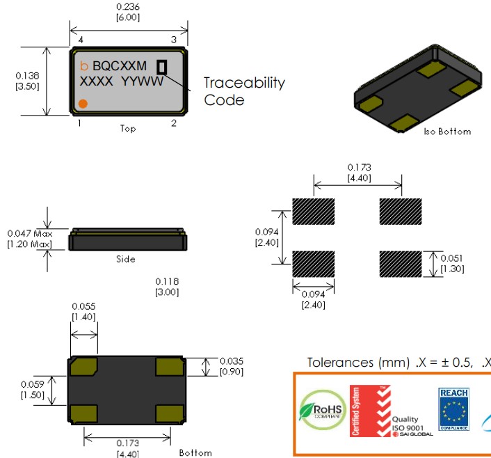 BQCSB-33MF-DBDFT,6035mm,33MHz,BQCSB,Bliley石英晶振